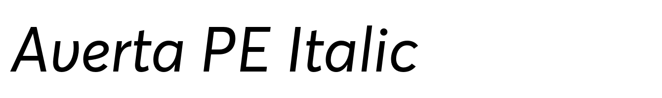 Averta PE Italic